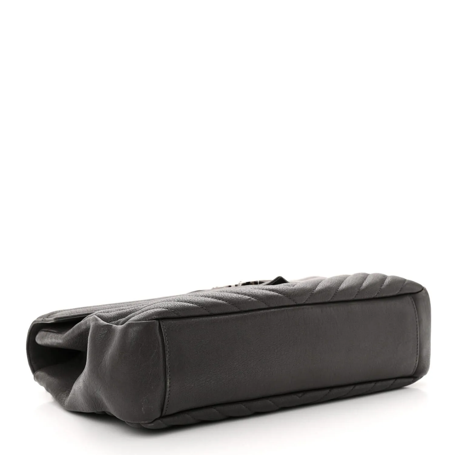 Saint Laurent Sheepskin Matelasse Chevron Monogram Large College Satchel Dark Anthr sold by Zulily product image thumbnail 4