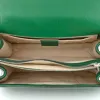 Gucci Dollar Calfskin Crystal Web Medium Dionysus Bamboo Top Handle Bag Emerald (Pr sold by Zulily