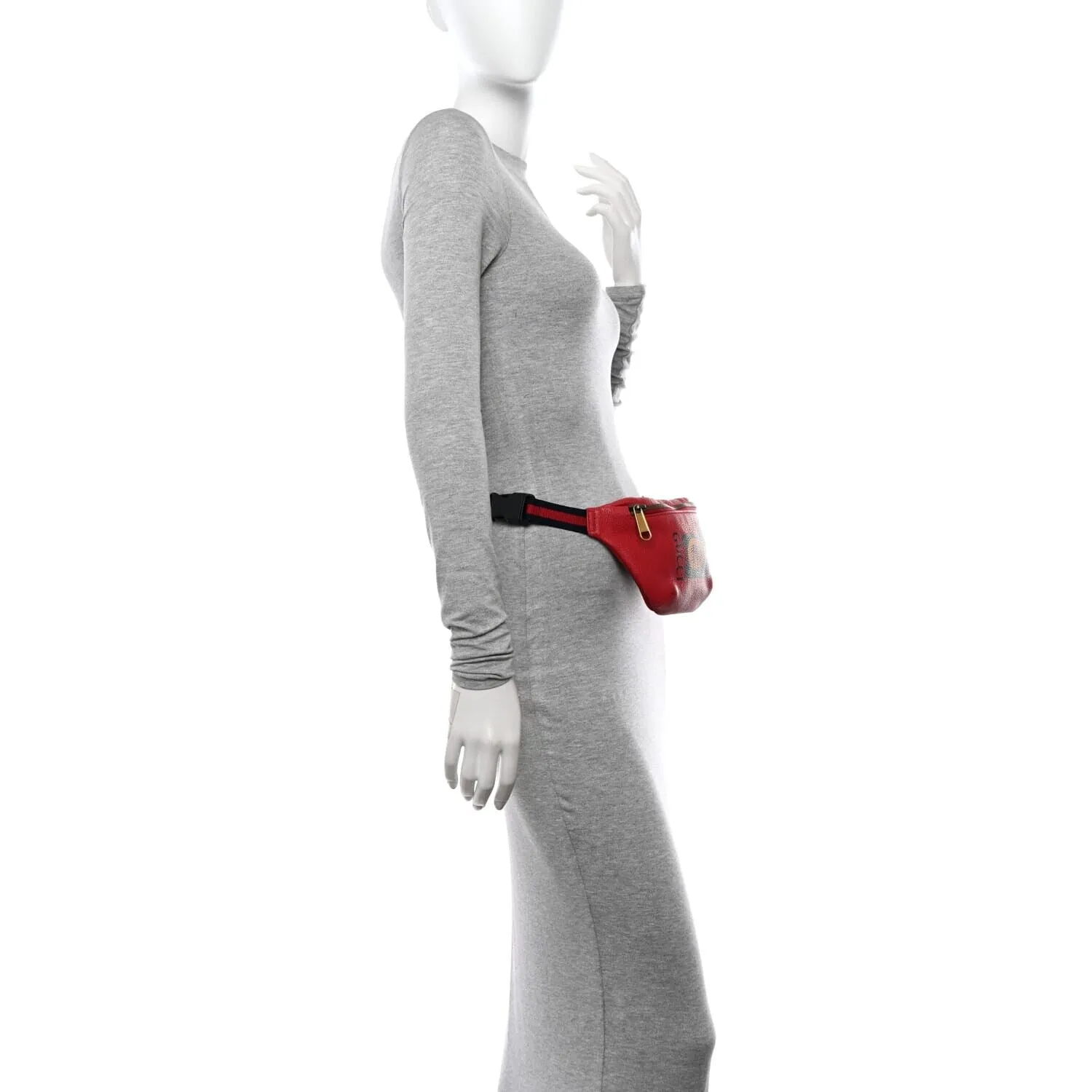 Gucci Grained Calfskin Small Logo Belt Bag Hibiscus Red (Pre-Owned) sold by Zulily product image thumbnail 2