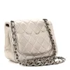 Chanel Metallic Lambskin Quilted Mini Square Flap Silver (Pre-Owned) sold by Zulily