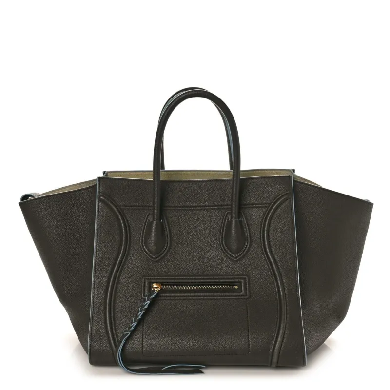 Celine Grained Calfskin Medium Phantom Luggage Grey Blue (Pre-Owned) sold by Zulily