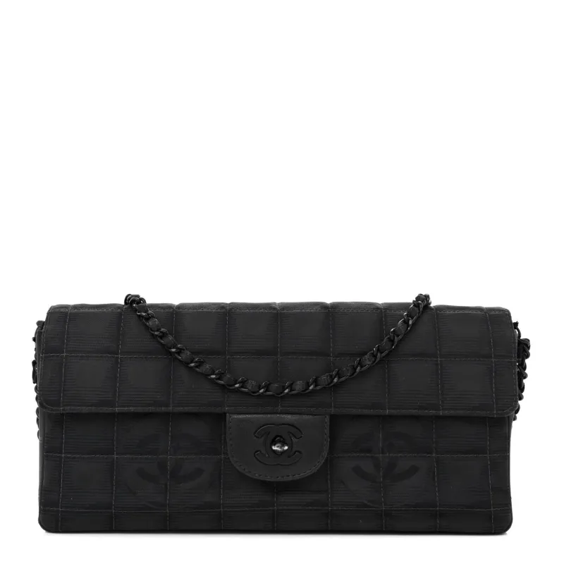 Chanel Nylon East West Chocolate Bar Flap Black (Pre-Owned) sold by Zulily