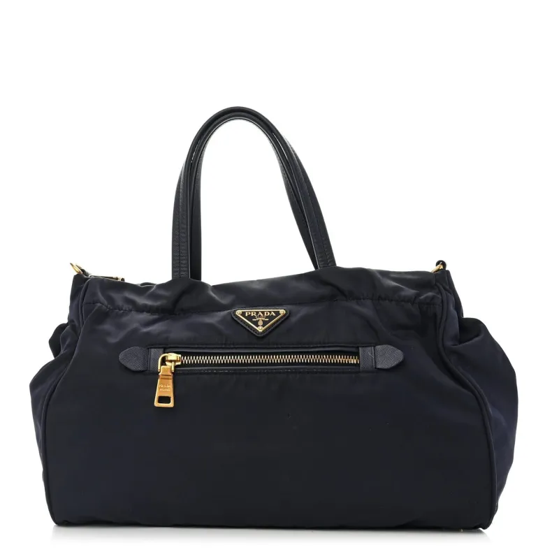 Prada Tessuto Nylon Saffiano Tote Navy (Pre-Owned) sold by Zulily