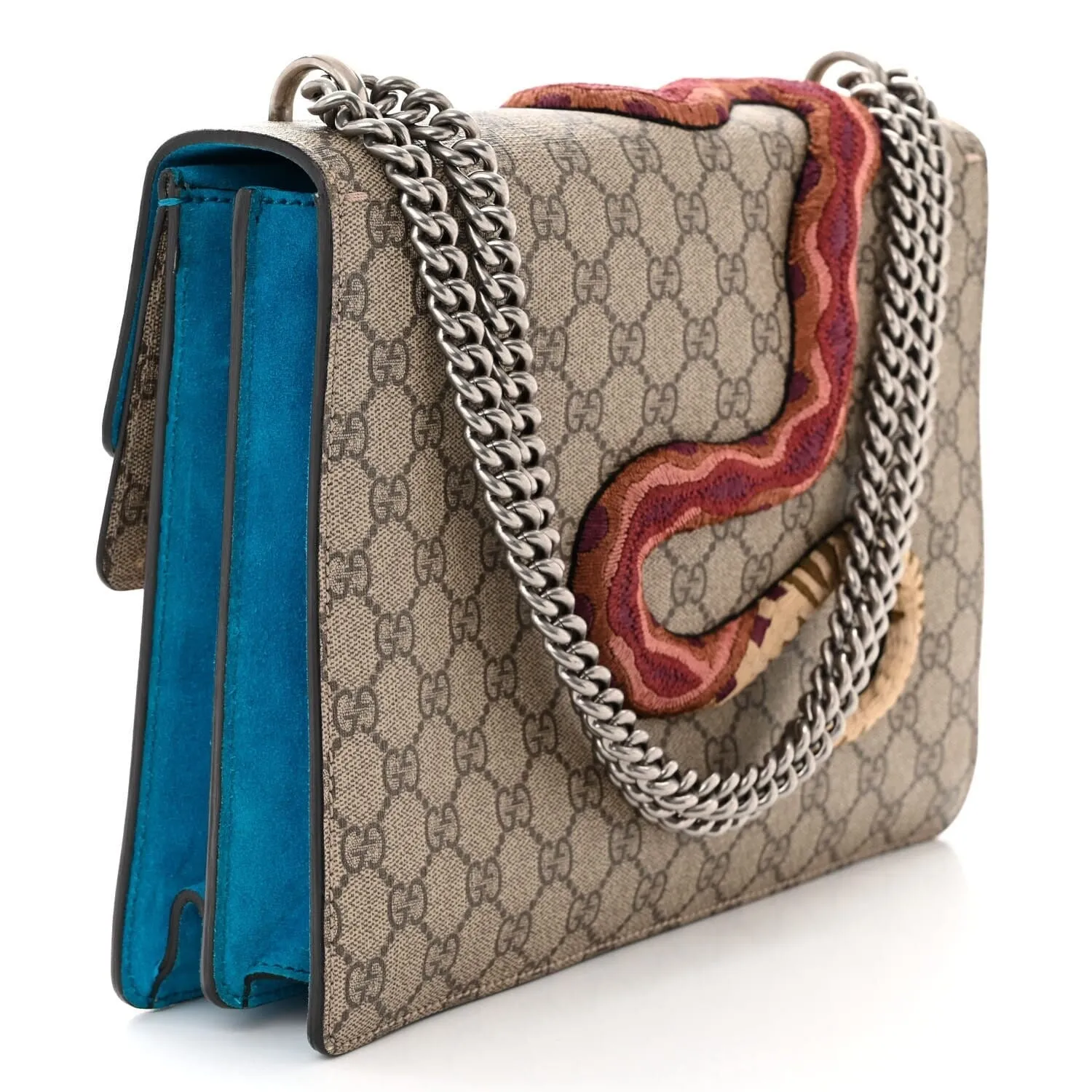 Gucci GG Supreme Monogram Bee Snake Embroidered Medium Dionysus Shoulder Bag Blue ( sold by Zulily product image thumbnail 3