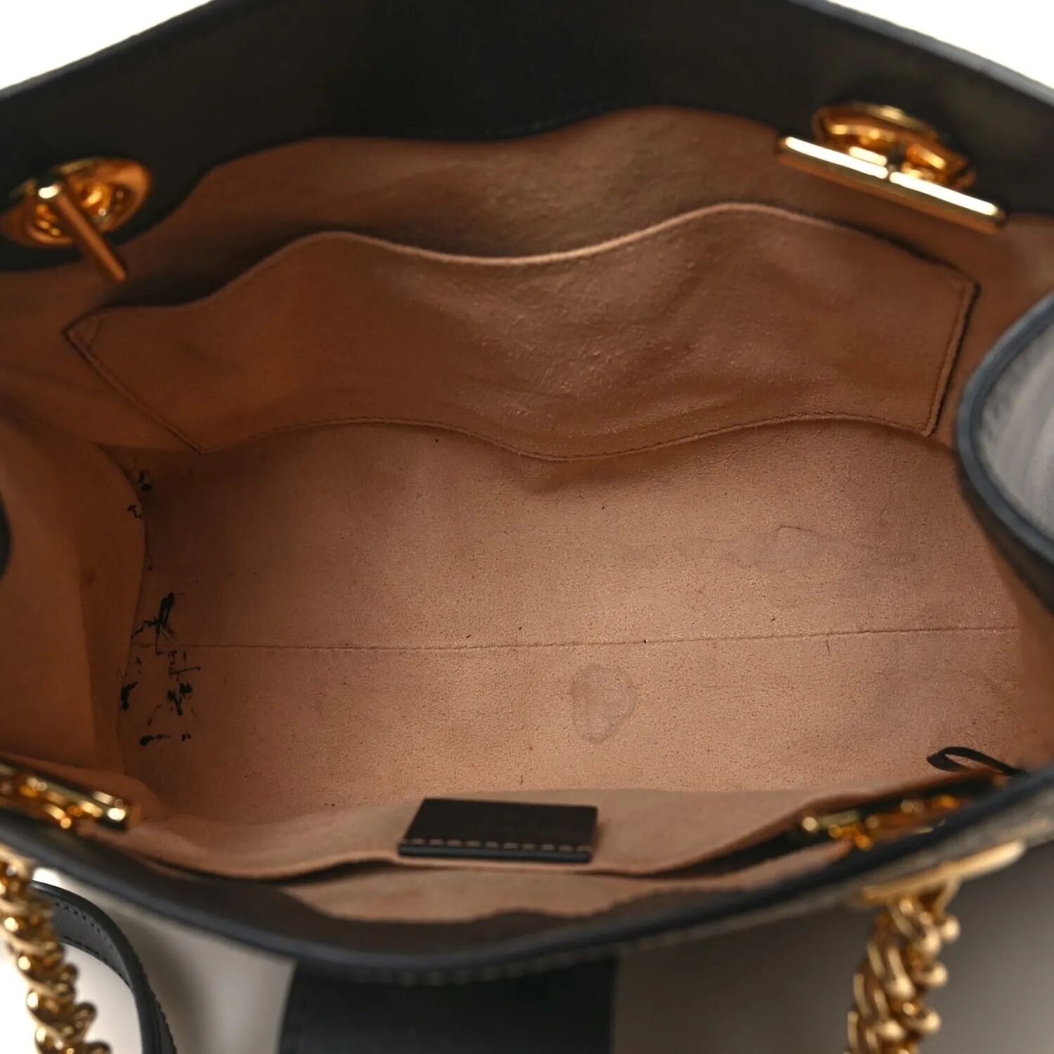 Gucci GG Supreme Monogram Bees Small Padlock Tote Beige Oro Black (Pre-Owned) sold by Zulily product image thumbnail 5