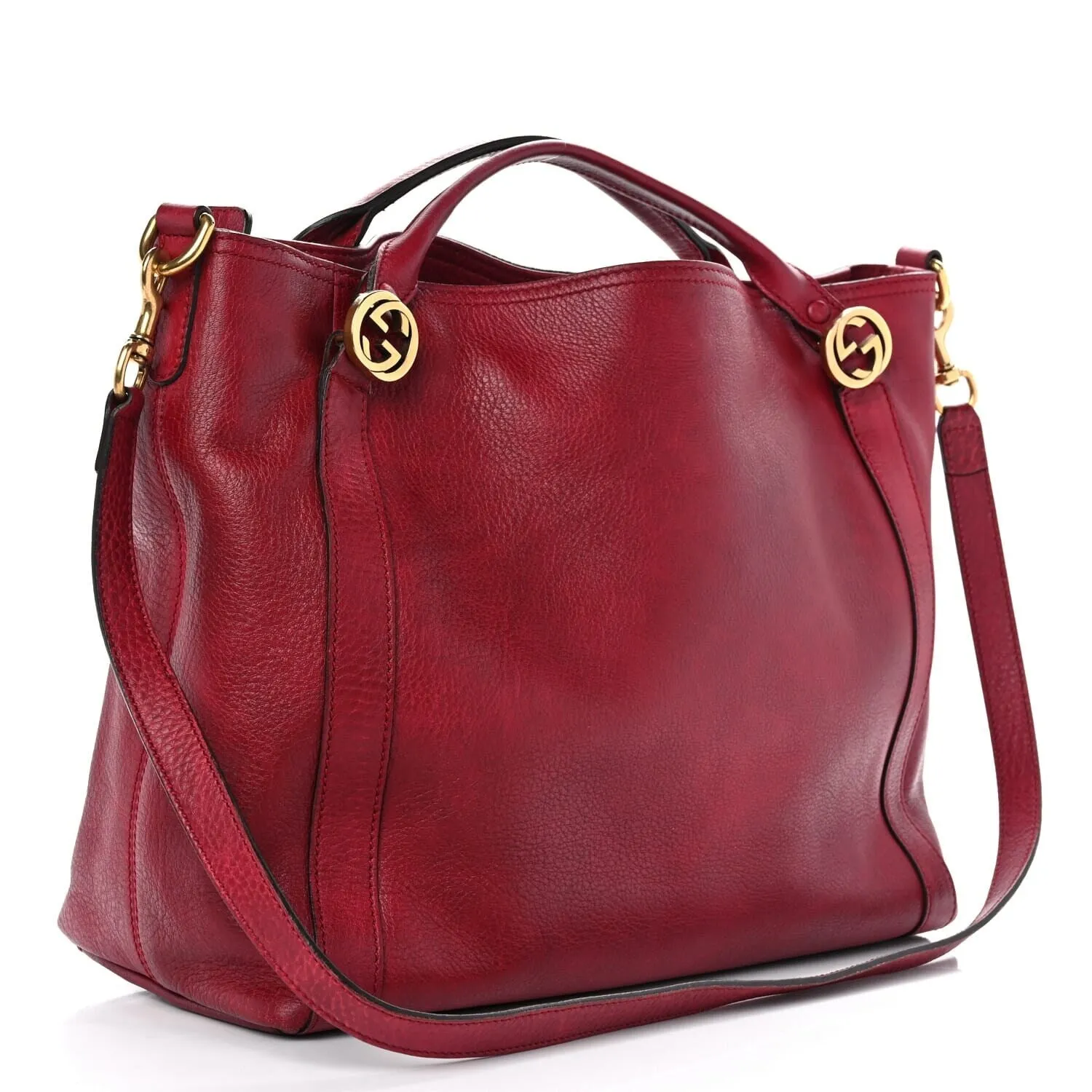 Gucci Pebbled Calfskin Medium Miss GG Top Handle Bag Dark Red (Pre-Owned) sold by Zulily product image thumbnail 2