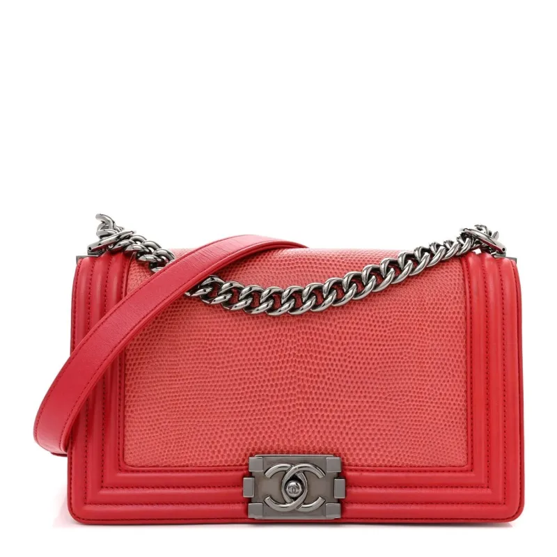 Chanel Lizard Medium Boy Flap Red (Pre-Owned) sold by Zulily