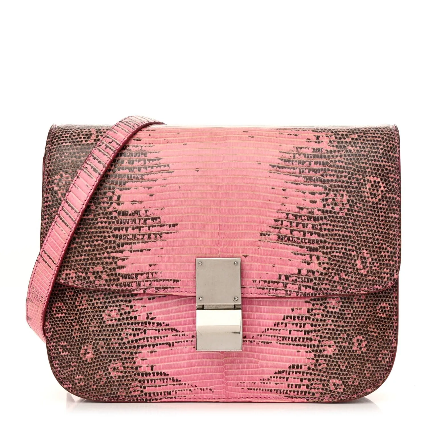 Celine Lizard Medium Classic Box Flap Bag Pink Grey (Pre-Owned) sold by Zulily