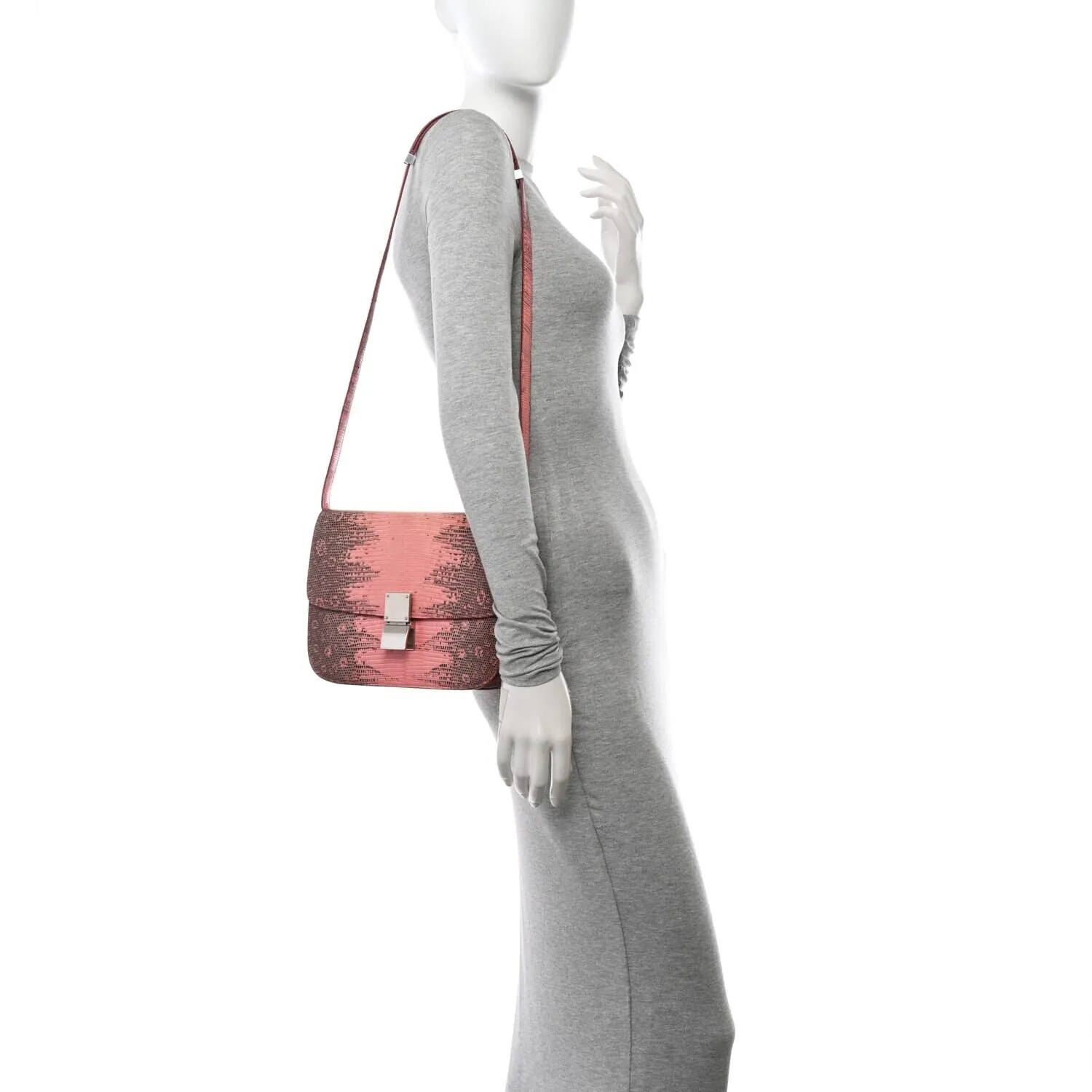 Celine Lizard Medium Classic Box Flap Bag Pink Grey (Pre-Owned) sold by Zulily product image thumbnail 2