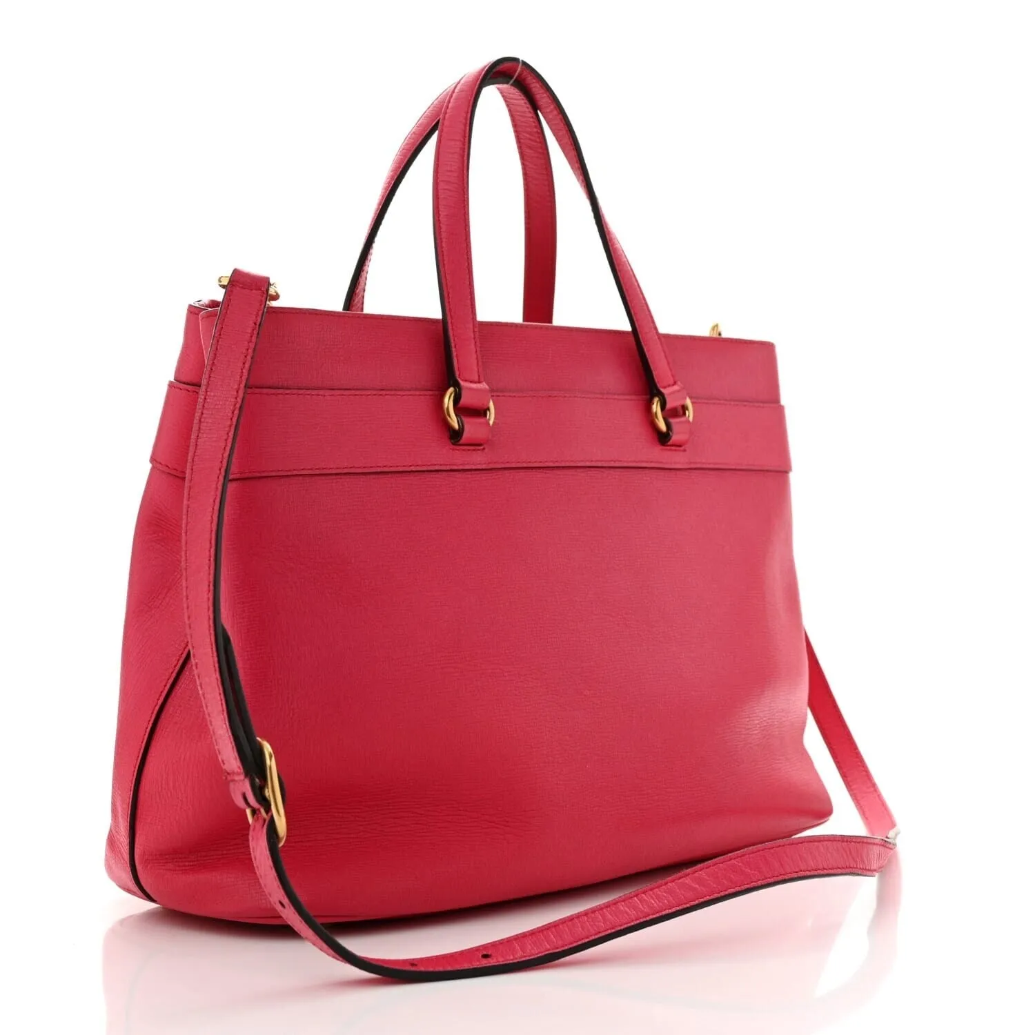 Gucci Textured Calfskin Medium Bright Bit Tote Shocking Pink (Pre-Owned) sold by Zulily product image thumbnail 2