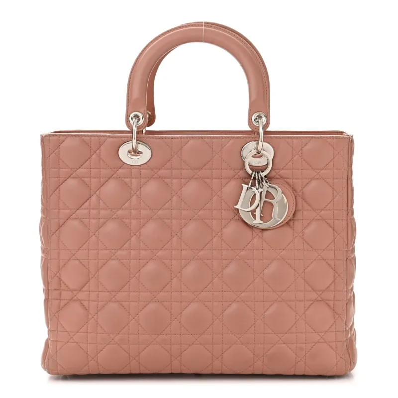 Dior Lady Dior Silver Hardware Cannage (Pre-Owned) sold by Zulily