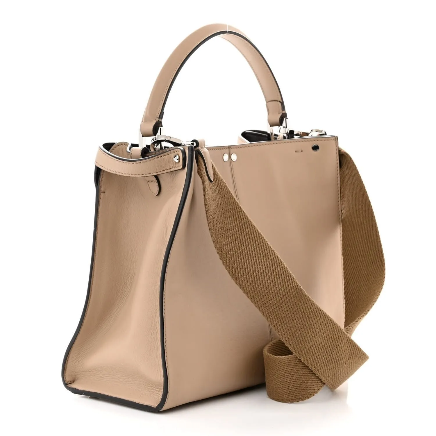 Fendi Vitello Seta Light Camoscio Medium Peekaboo X-Lite Amido Ciclamino (Pre-Owned sold by Zulily product image thumbnail 3