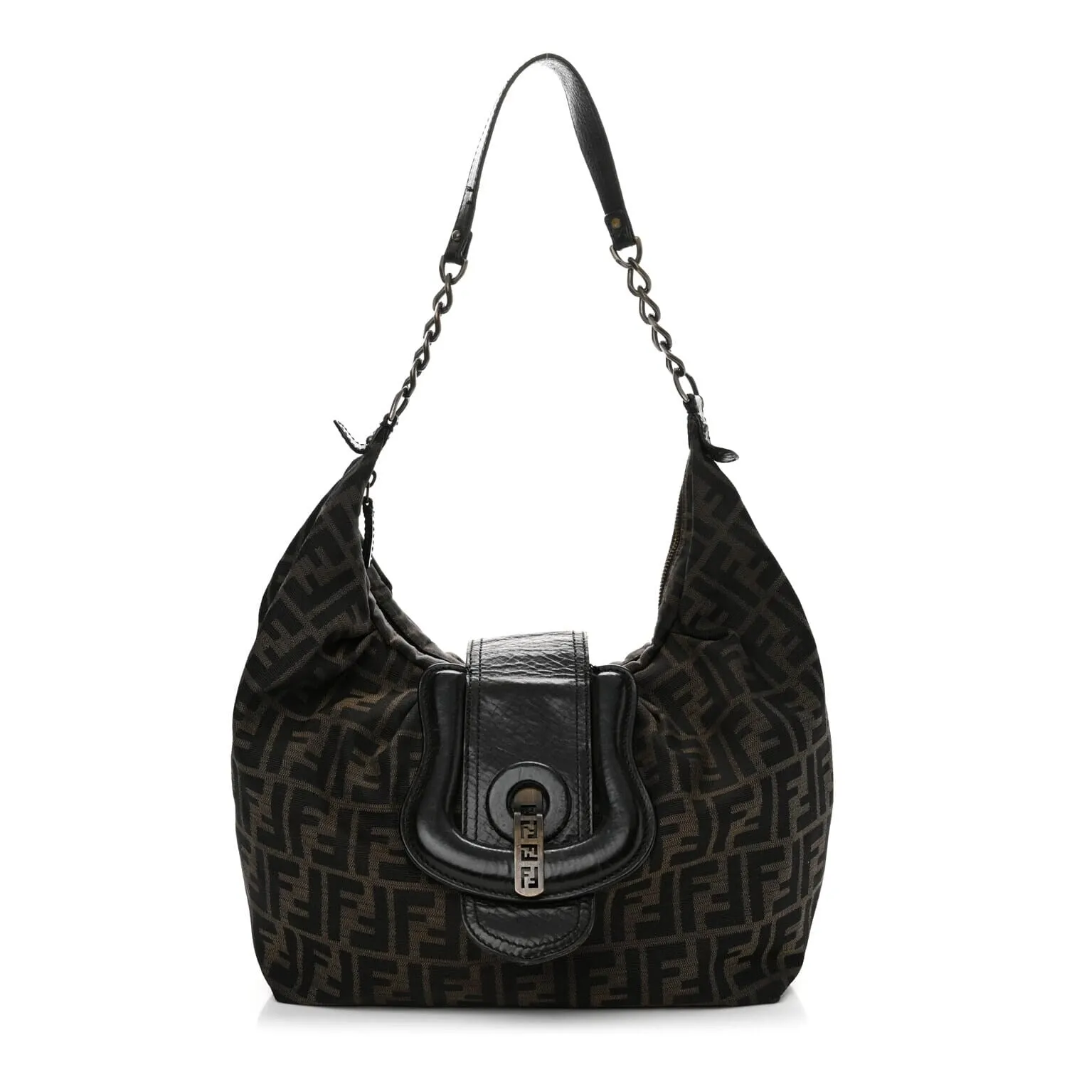 Fendi Zucca B Buckle Hobo Tobacco Castagna (Pre-Owned) sold by Zulily