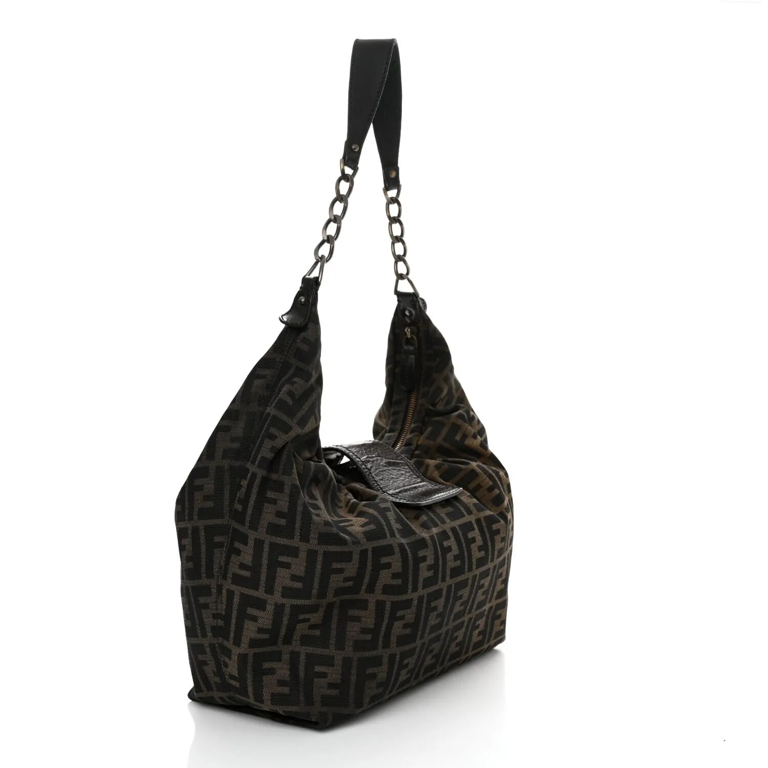 Fendi Zucca B Buckle Hobo Tobacco Castagna (Pre-Owned) sold by Zulily product image thumbnail 3