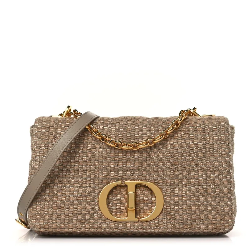 Dior Raffia Calfskin Medium Caro Bag Beige (Pre-Owned) sold by Zulily