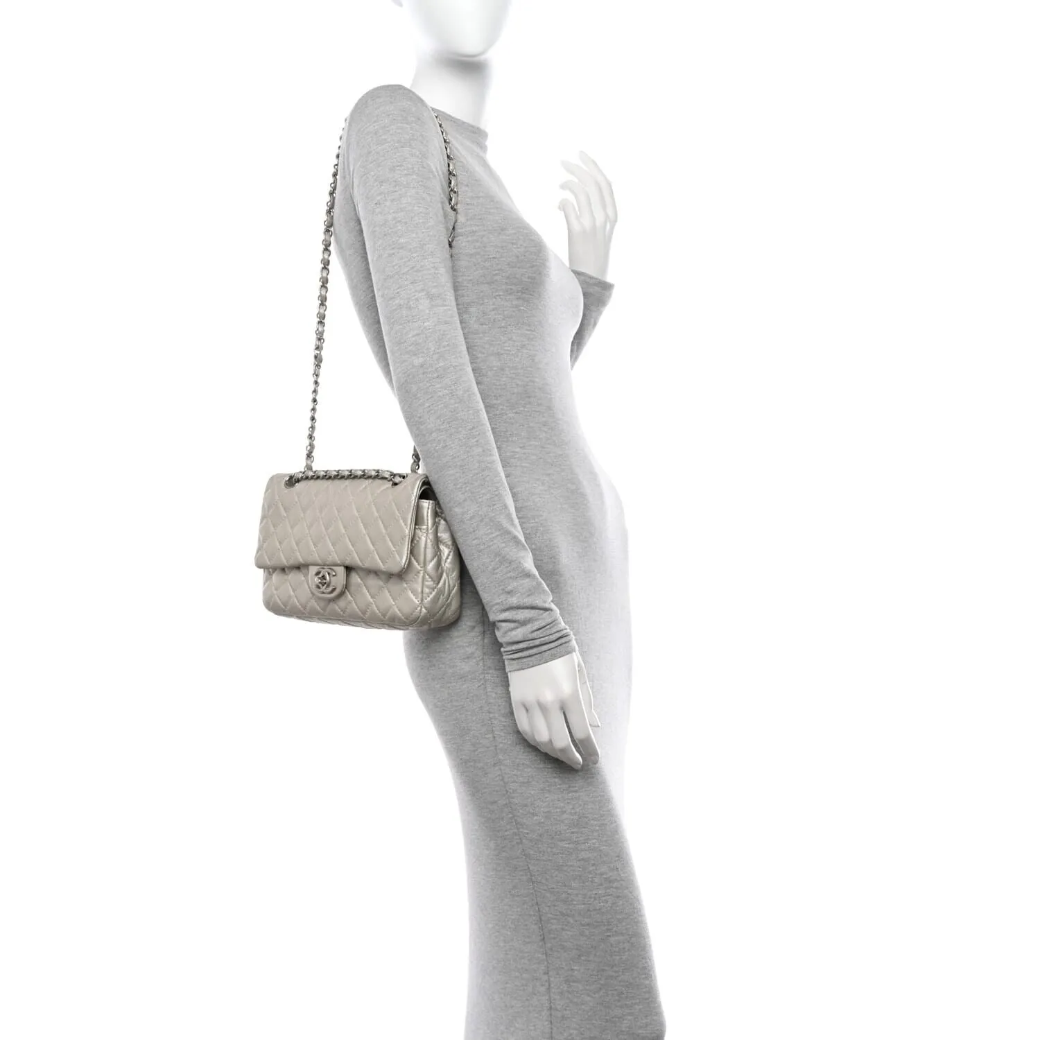 Chanel Classic Double Flap SHW Lambskin (Pre-Owned) sold by Zulily product image thumbnail 2