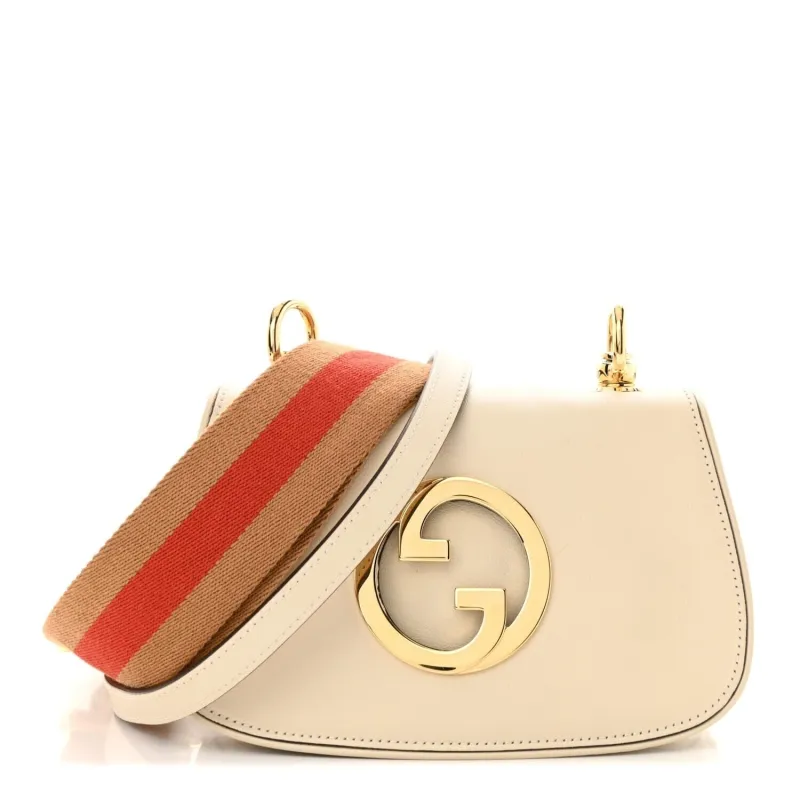 Gucci Roxy Calfskin Web Mini Blondie Shoulder Bag White (Pre-Owned) sold by Zulily