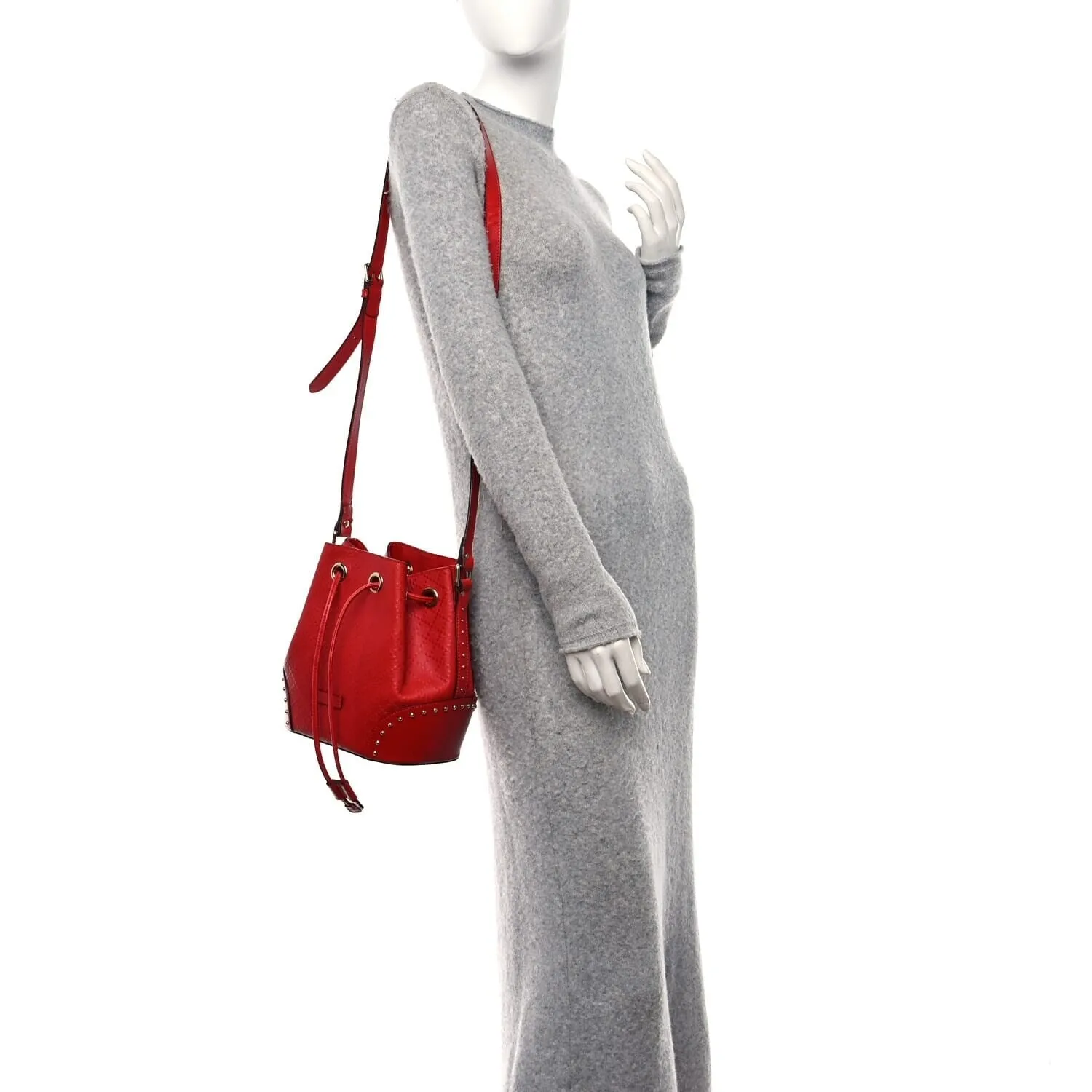 Gucci Hilary Lux Bright Diamante Small Bucket Bag Tobasco (Pre-Owned) sold by Zulily product image thumbnail 2