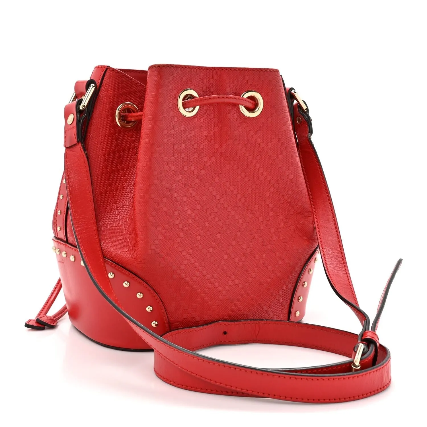 Gucci Hilary Lux Bright Diamante Small Bucket Bag Tobasco (Pre-Owned) sold by Zulily product image thumbnail 3