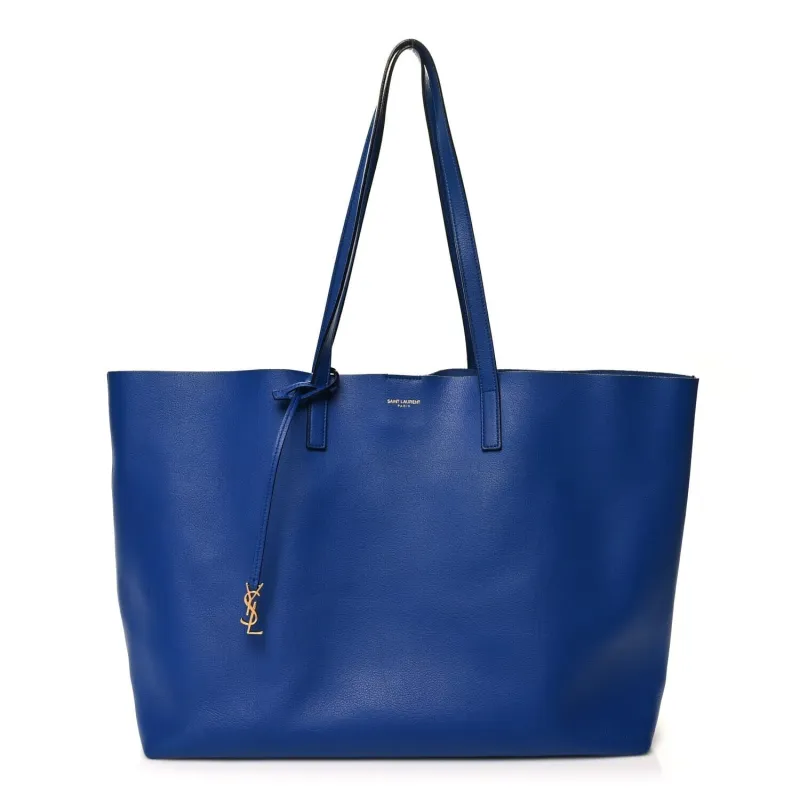 Saint Laurent Calfskin Large Shopping Tote Ultramarine (Pre-Owned) sold by Zulily