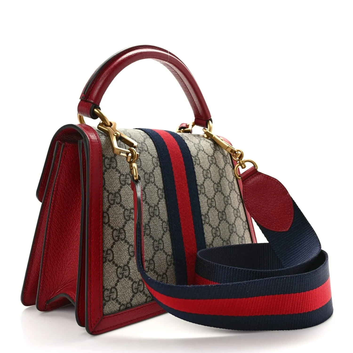 Gucci GG Supreme Monogram Small Queen Margaret Top Handle Bag Red (Pre-Owned) sold by Zulily product image thumbnail 3