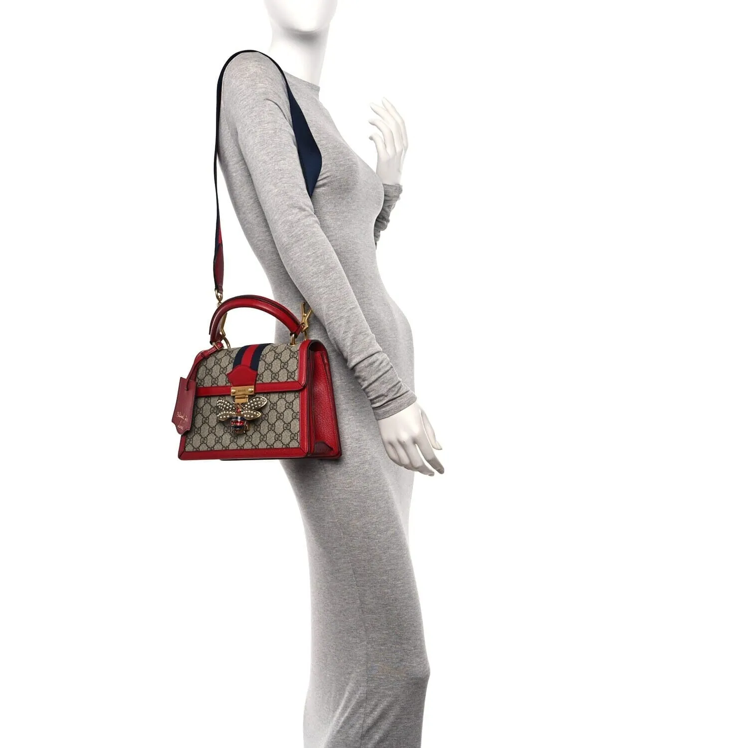 Gucci GG Supreme Monogram Small Queen Margaret Top Handle Bag Red (Pre-Owned) sold by Zulily product image thumbnail 2