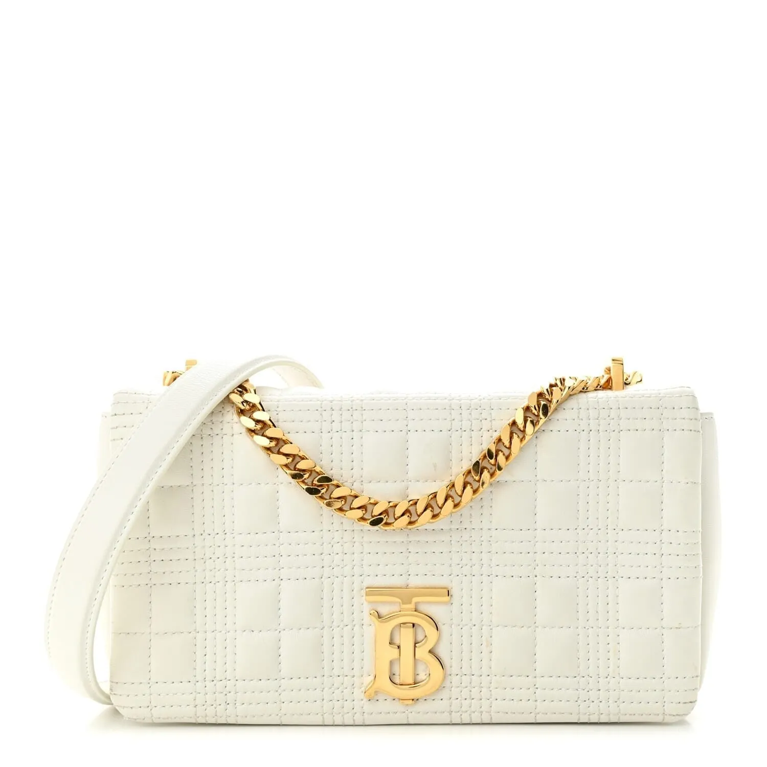 Burberry Lambskin Quilted Small Lola Bag White (Pre-Owned) sold by Zulily
