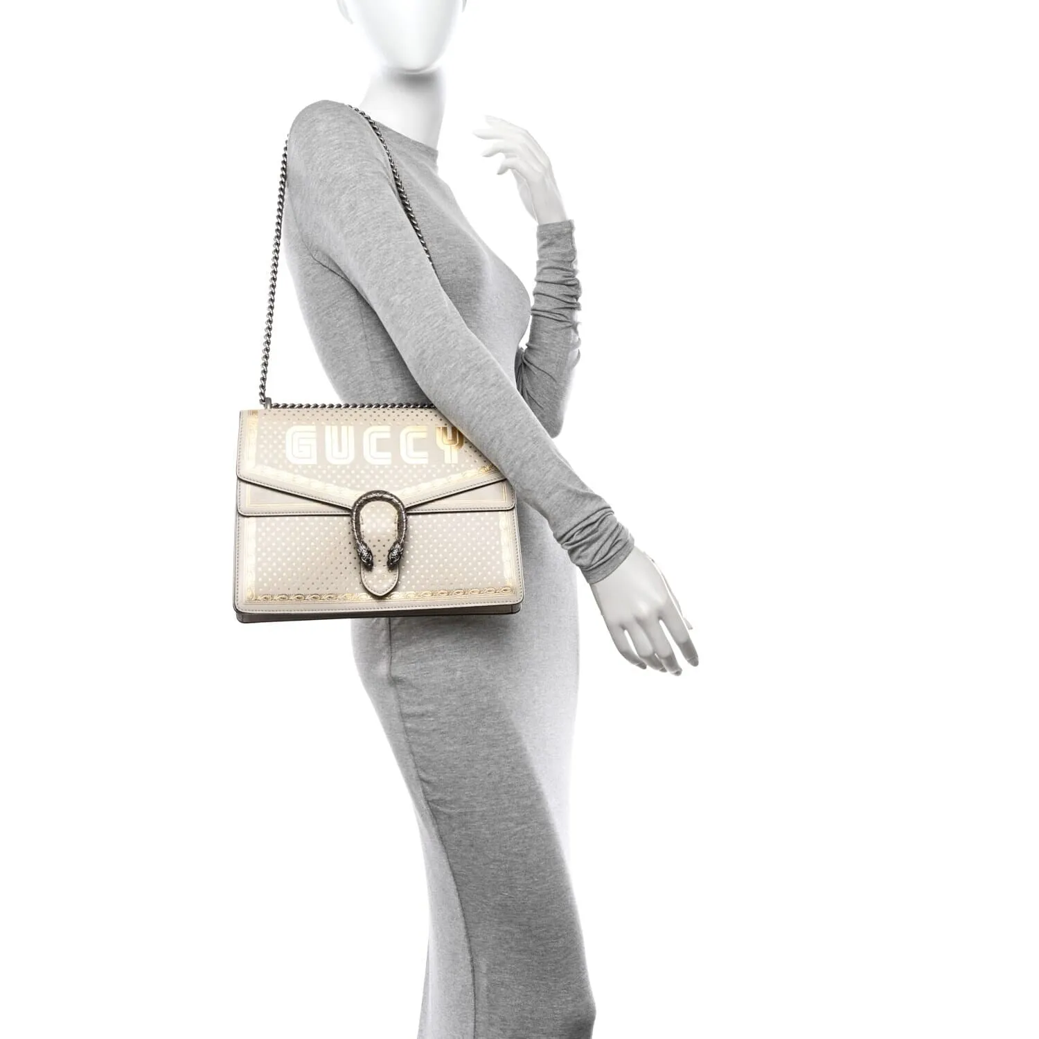 Gucci X SEGA Calfskin GUCCY Stars Medium Dionysus Shoulder Bag Mystic White Gold (P sold by Zulily product image thumbnail 2