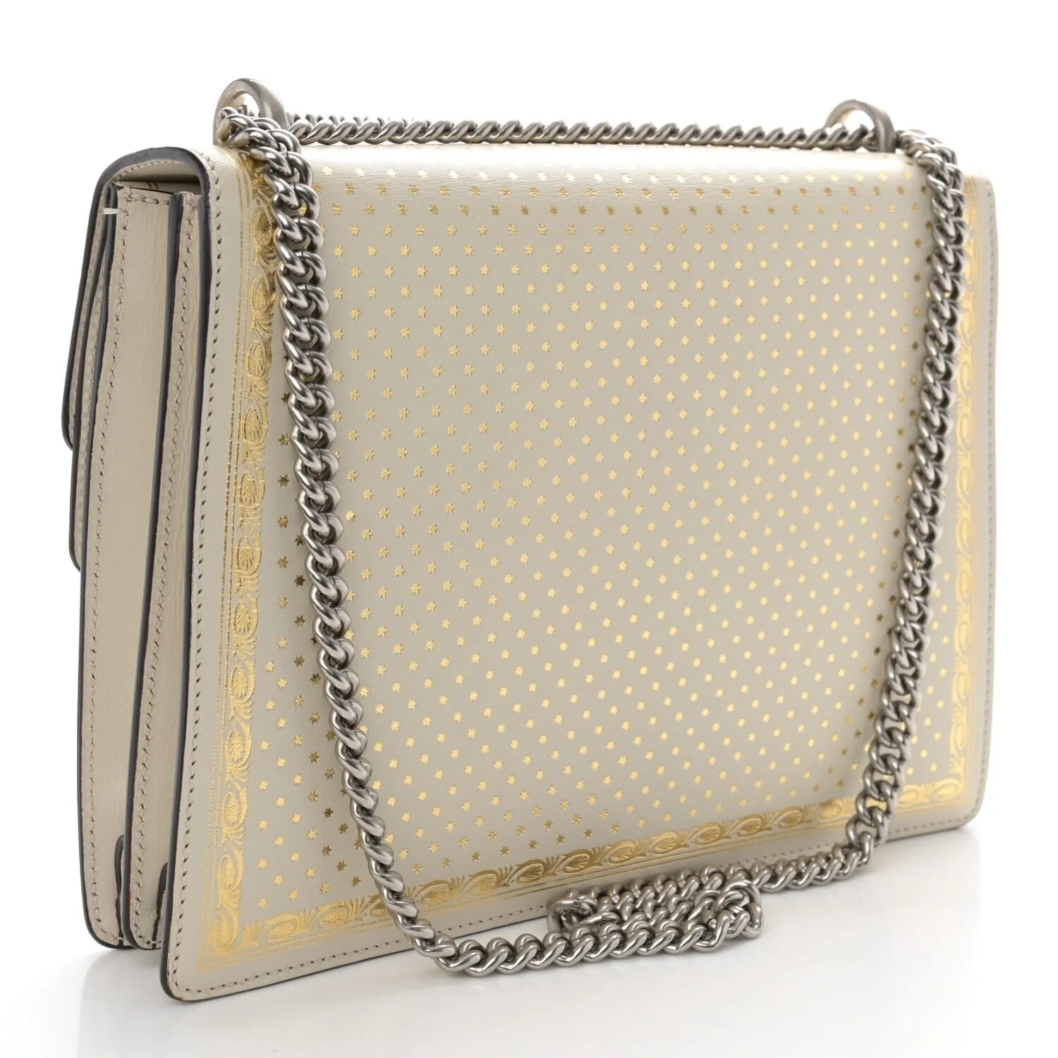 Gucci X SEGA Calfskin GUCCY Stars Medium Dionysus Shoulder Bag Mystic White Gold (P sold by Zulily product image thumbnail 3