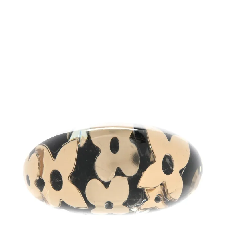 Louis Vuitton Resin Swarovski Crystal Inclusion Ring 50/5.5 Black (Pre-Owned) sold by Zulily