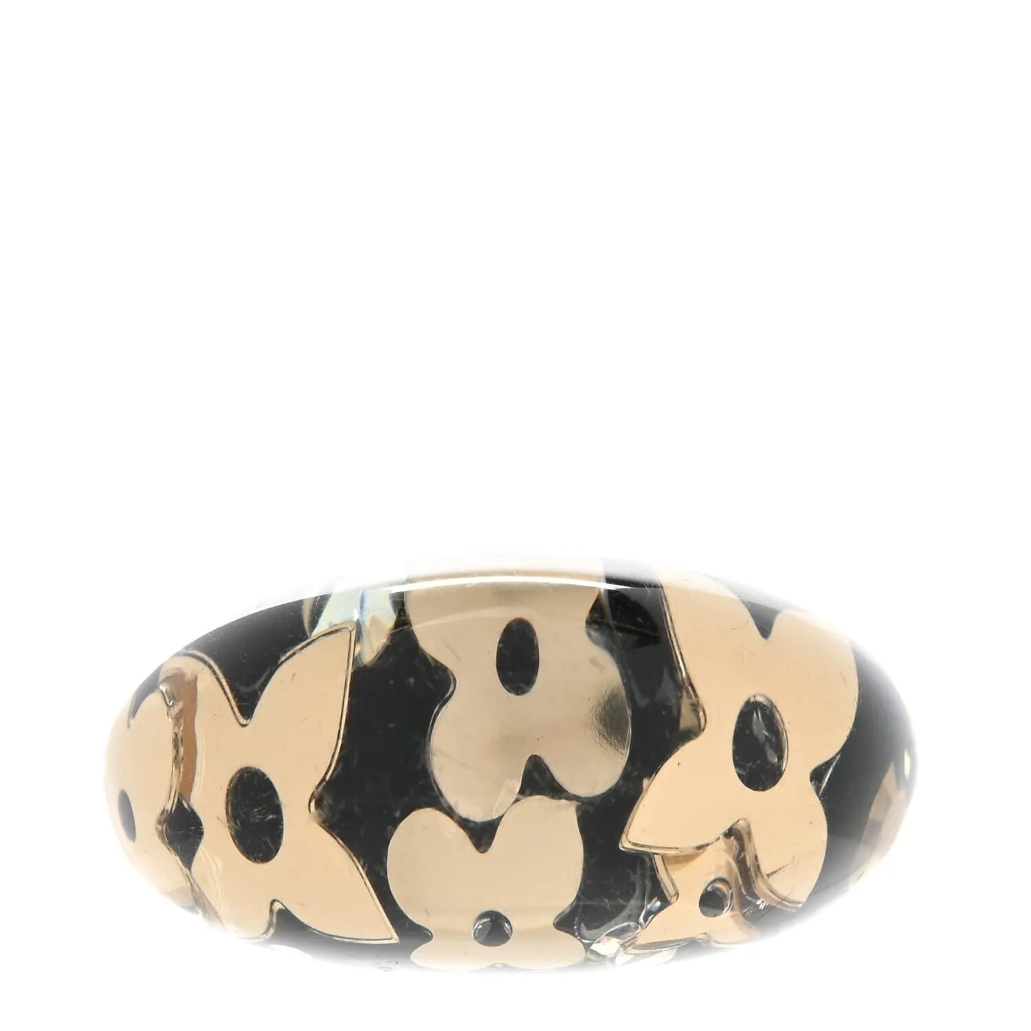 Louis Vuitton Resin Swarovski Crystal Inclusion Ring 50/5.5 Black (Pre-Owned) sold by Zulily