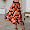 Pink & Orange Floral A-Line Skirt sold by Zulily