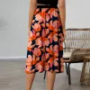 Pink & Orange Floral A-Line Skirt sold by Zulily