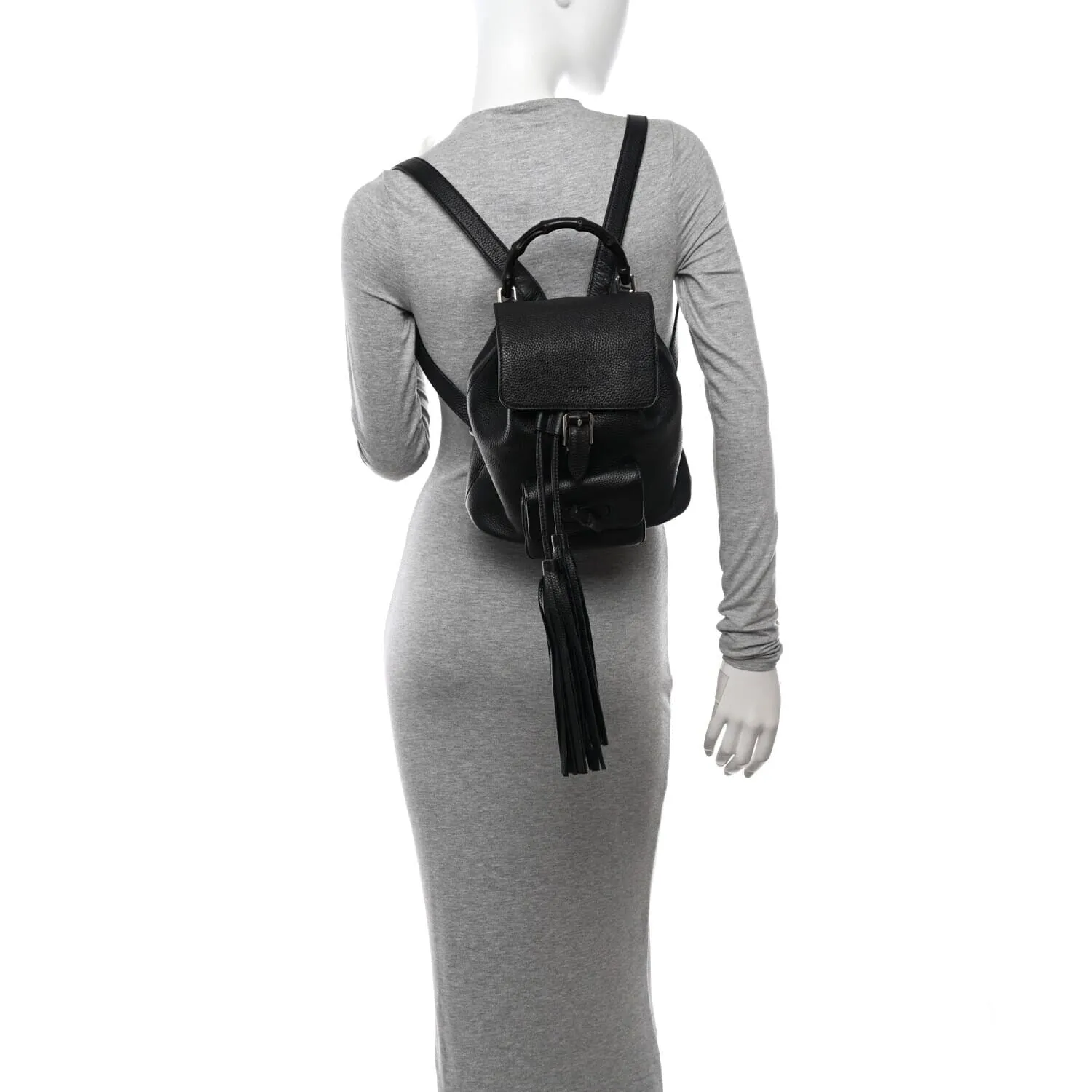 Gucci Calfskin Small Bamboo Backpack Black (Pre-Owned) sold by Zulily product image thumbnail 2