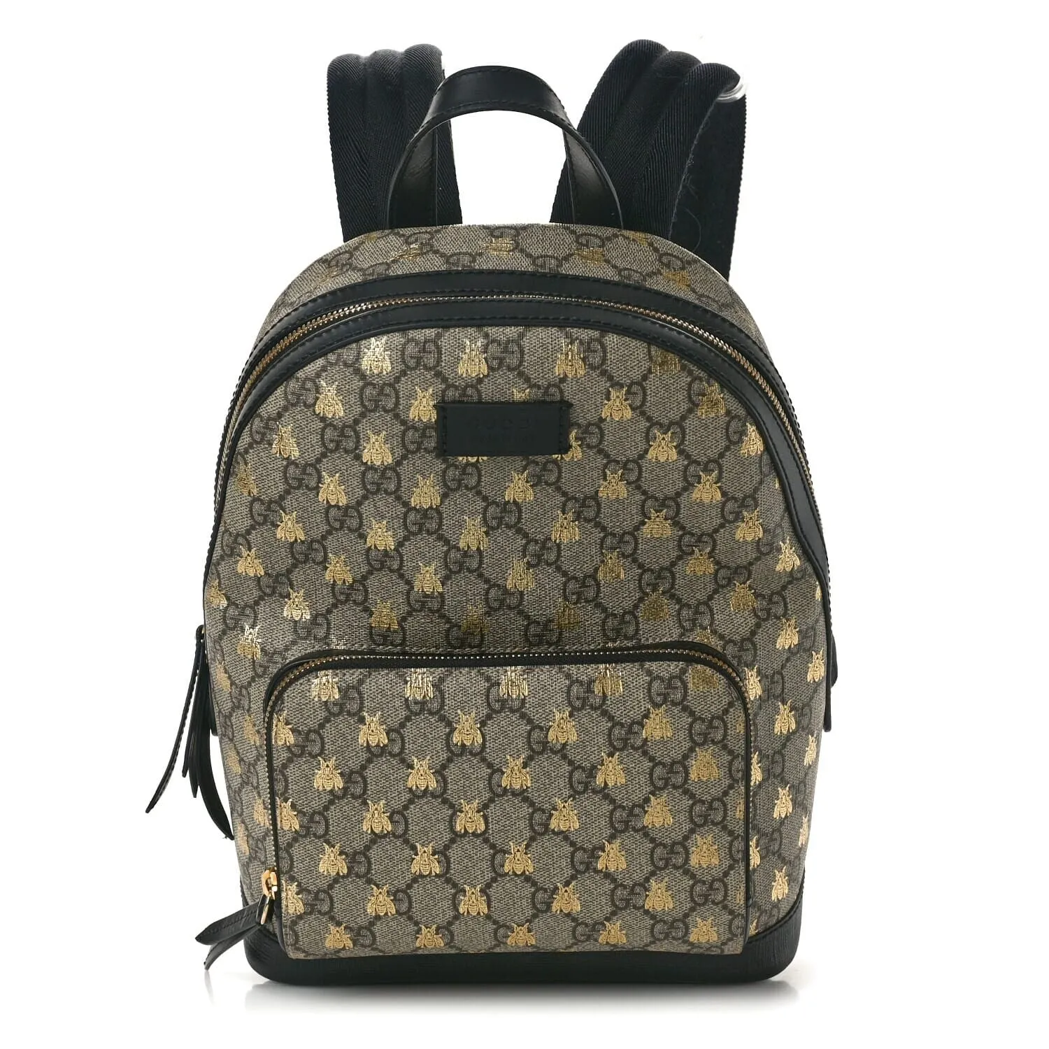 Gucci GG Supreme Monogram Bees Print Small Day Backpack Beige Oro Black (Pre-Owned) sold by Zulily