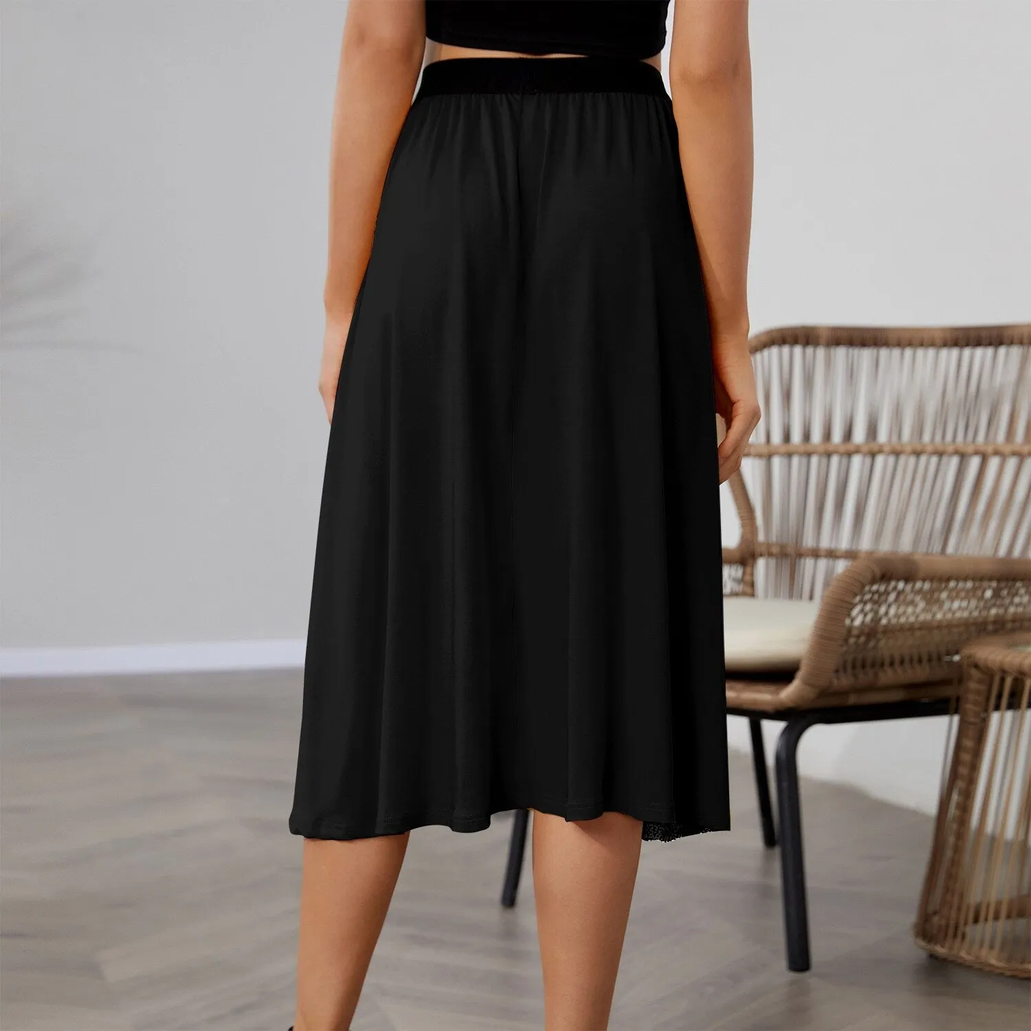 Black A-Line Skirt sold by Zulily product image thumbnail 2