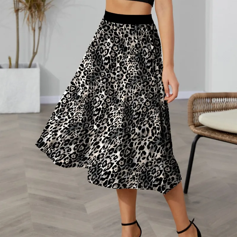 Black Leopard A-Line Skirt sold by Zulily