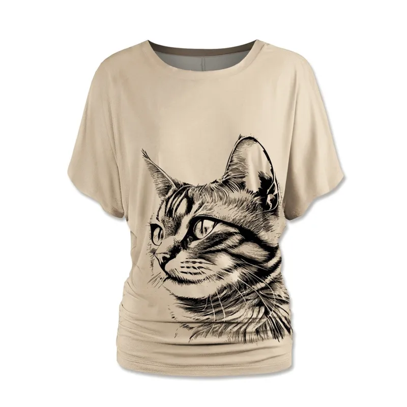 Khaki Cat Short-Sleeve T-Shirt sold by Zulily