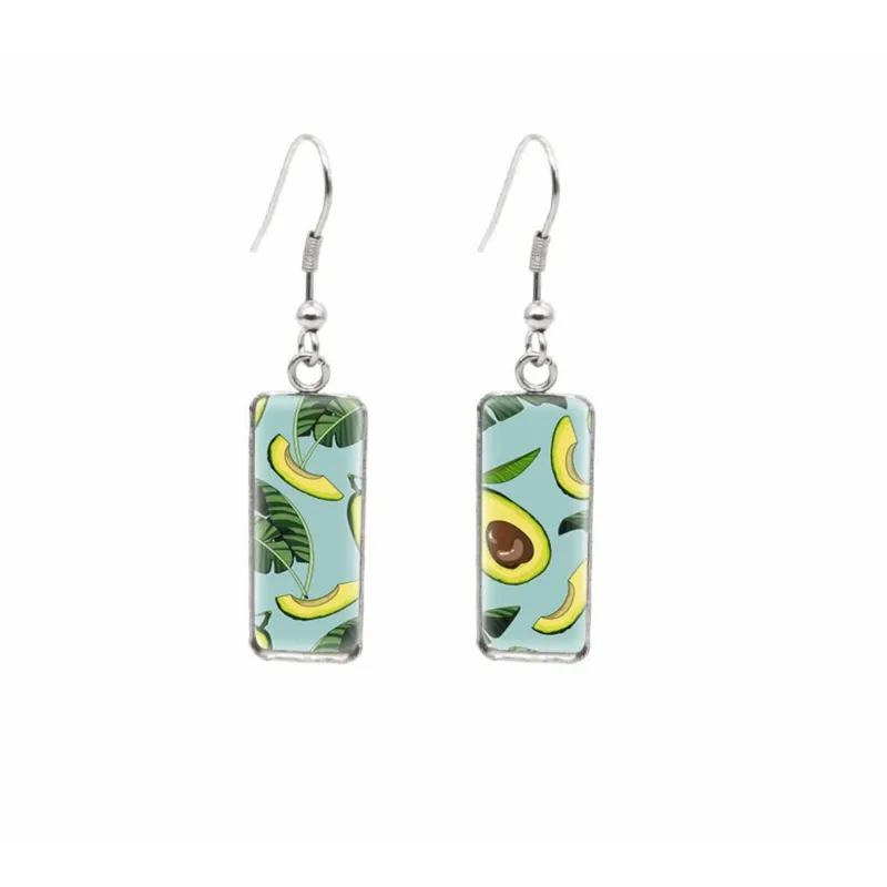 Avocado & Leaves Rectangular Drop Earrings - Avocado & Leaves sold by Zulily