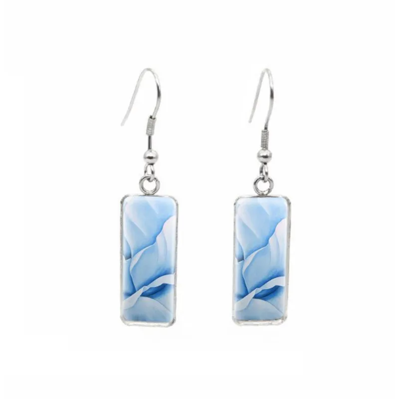 Abstract Blue Rectangular Drop Earrings - Abstract Blue sold by Zulily