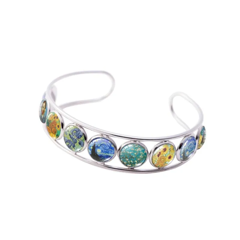 Painted Vintage Button Cuff Bracelet sold by Zulily
