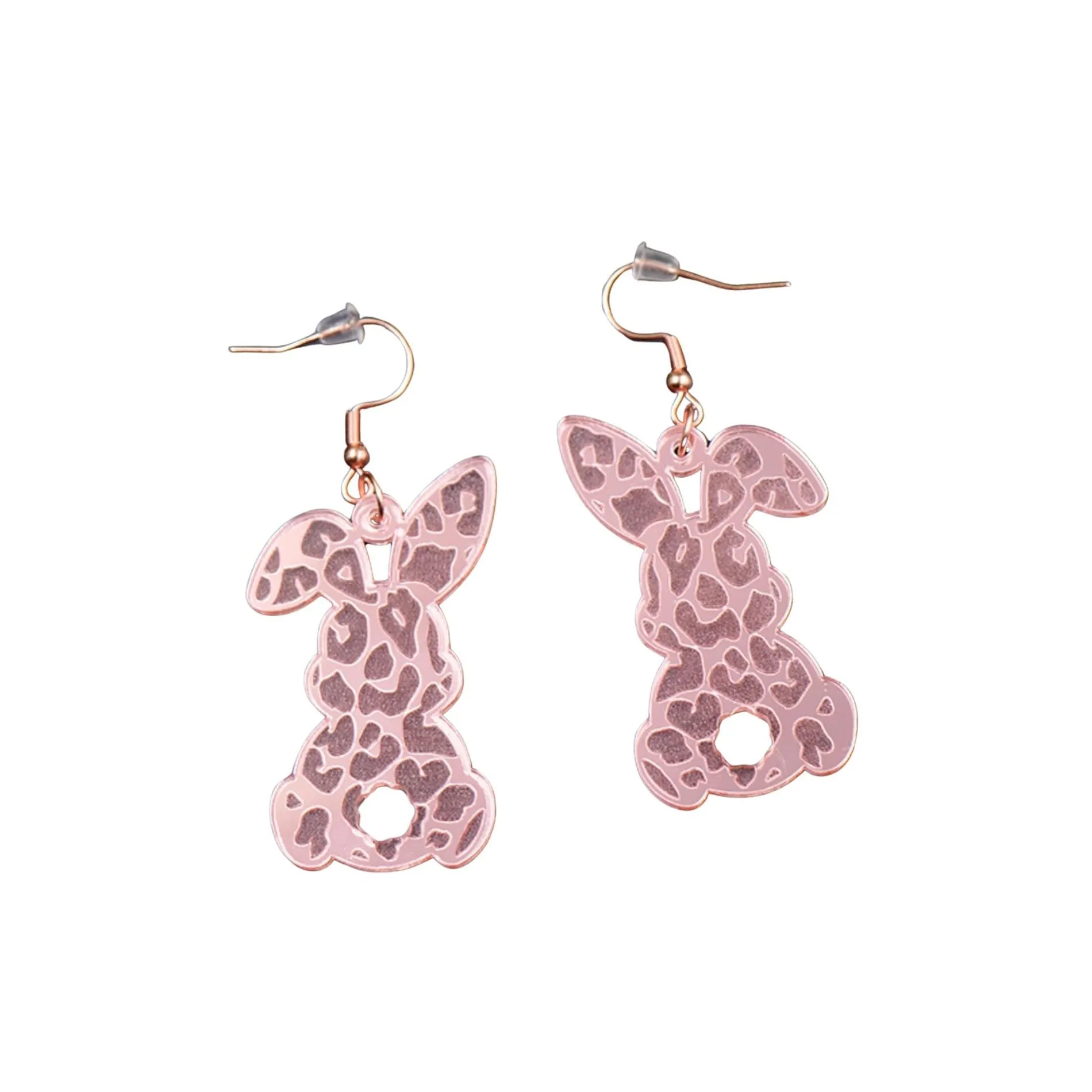 Pink Cotton Tail Leopard Bunny Drop Earrings - Multi sold by Zulily