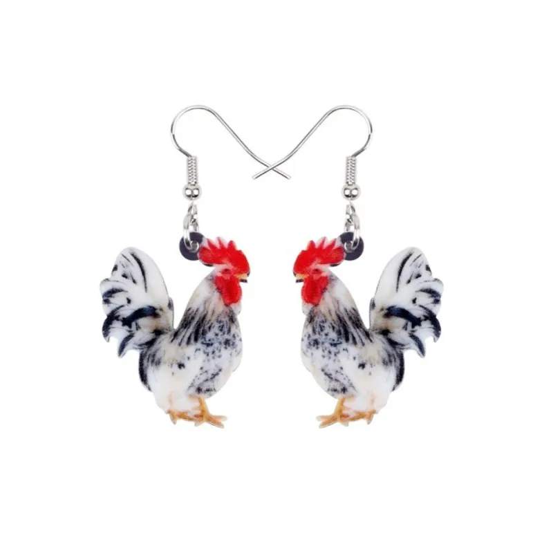 Rooster Drop Earrings - Multi sold by Zulily