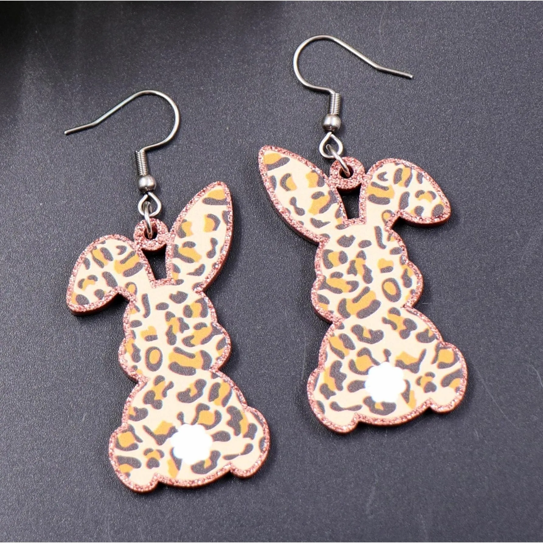 Cotton Tail Leopard Bunny Drop Earrings - Multi sold by Zulily product image thumbnail 2