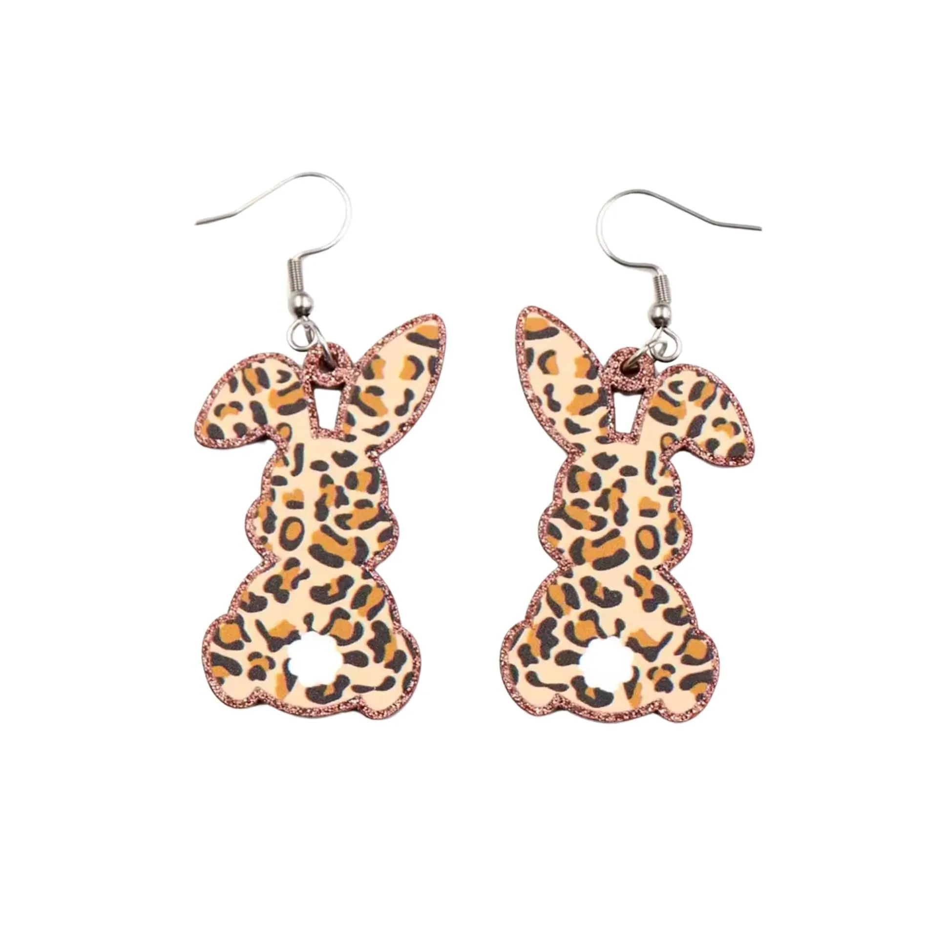 Cotton Tail Leopard Bunny Drop Earrings - Multi sold by Zulily