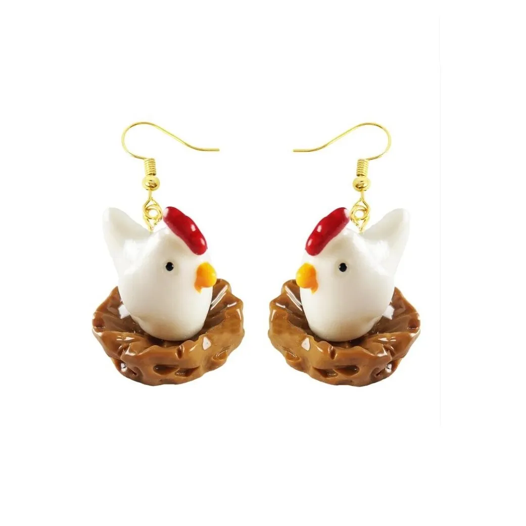 Chick In Nest Drop Earrings - Multi sold by Zulily