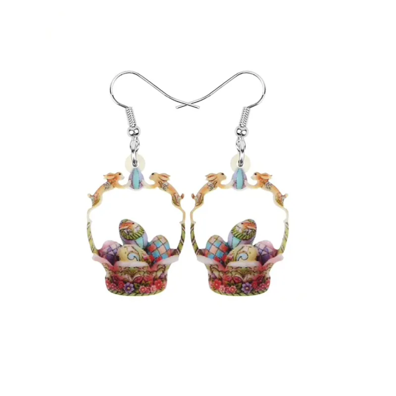Floral Easter Egg Basket Drop Earrings sold by Zulily