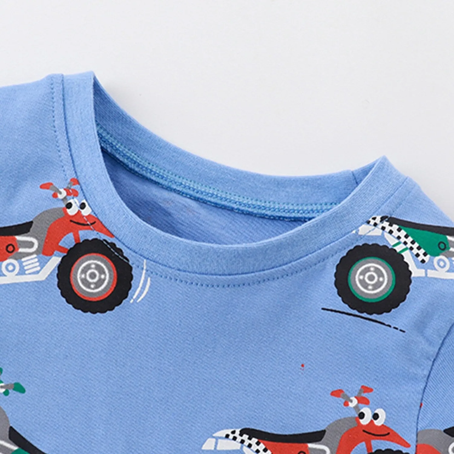 Blue Motorcycle Short-Sleeve Top & Shorts sold by Zulily product image thumbnail 2