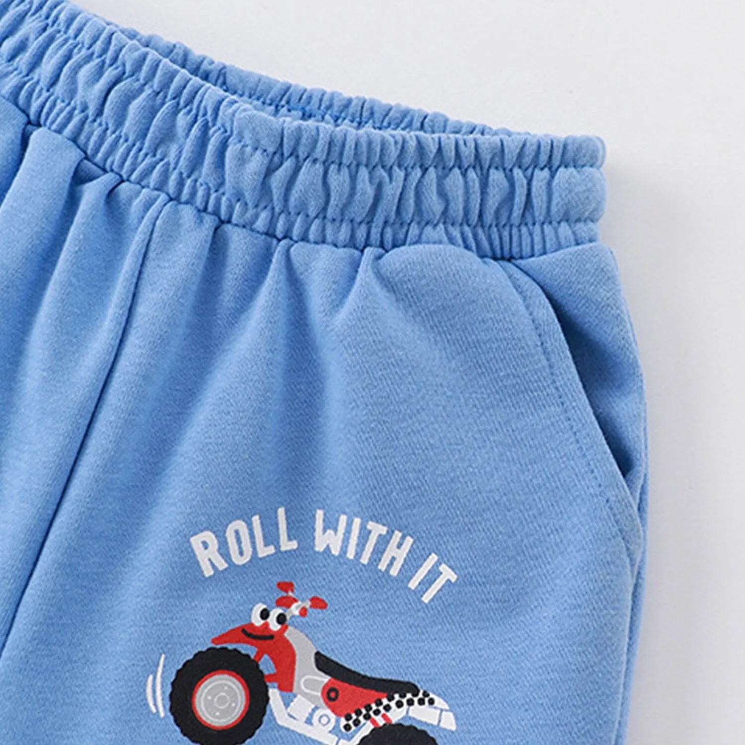 Blue Motorcycle Short-Sleeve Top & Shorts sold by Zulily product image thumbnail 3