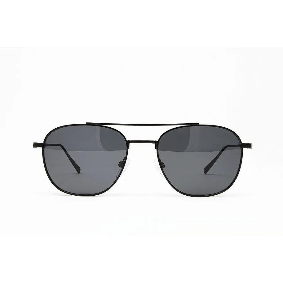 Matte Black Unisex Aviator Metal Sunglasses sold by Zulily product image thumbnail 2